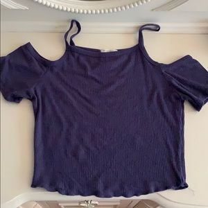 Dark blue tank shirt, cropped